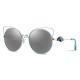 Pink Grey Blue Polarised Glass Sunglasses , Glass Polarized Sunglasses 51 17 135