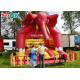 Elephant Inflatable Bounce For Amusement Park / PVC Children Inflatable Jumping Castle