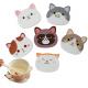 CM-005Cute Cartoon Cat Cup Coasters Mats Silicone Rubber Coaster HEATER