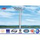 Outdoor 25M Galvanzied High Mast Pole with 6 lights for airport lighting