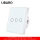 EU 3Gang Main Remote Control Light Switch 100-240Vac With Fireproof And Learn Match Code Received Switch
