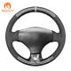 Hand Stitch Carbon Suede Steering Wheel Cover for Peugeot 206 SW 2001-2009