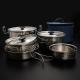 Stainless Steel Outdoor Cookware Set Multifunctional Multiple People Using