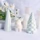 DIY Aromatherapy Candles Wax Plaster Clay Decoration Bubble Christmas Tree Eik Deer Shape For Candle Making