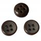 Resin Fancy Plastic Buttons 4-Holes Dark Brown Color In 15L For Sewing Shirt