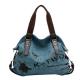 Blue Canvas Handbag women tote bags