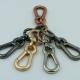 High end customized zinc alloy various color of car accessories spring snap hook metal key chain 18.5 mm