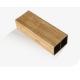 ISO9001 Innocuous Hollow Wood WPC Timber Tube 75x50mm Anti UV No Painting