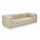 Retro Tufted Upholstered linen Fabric Sofa Tufted Button Baroque Luxury Sofa and wedding event sofas