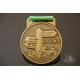 Souvenir Die Casting 3D Effect Antique Gold Custom Award Medals With Printing Ribbon Landyard