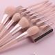 Lovely Pink Travel Makeup Brushes Set 11pcs Synthetic Hair Smooth