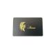 Matte Black CR80 Gold Metal Business Cards With Laser Engraved