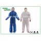 Approved ISO/CE Hooded Disposable Protective Coverall With Elastic Wrist / Ankle / Waist