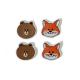 Animal Fox Logo Clothing Embroidered Patches For T Shirt Laser Cut Border