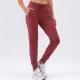 Jogger Workout Side Pocket Yoga Pants Nylon Moisture Wicking For Women