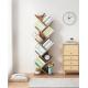 Wood Panel Tree Shape Book Rack Shelf Living Room Funiture