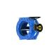 Rubber Seat Blue Double Flanged Butterfly Valve Carbon Steel Base Available