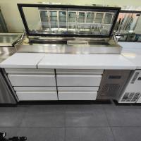 Customized Dimensions Four-Drawer Pizza Prep Table Refrigerator for Catering