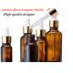 30ml 50ml Empty Round Amber Travel Portable serum skincare Essential Oil Glass Dropper Bottle with Childproof Dropper