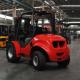 4 Wheel Drive Stand Up Forklift , Narrow Aisle Forklift Rough Terrain Lift Truck