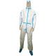 Attached Hood 70gsm White Disposable Overalls 185cm