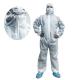 50gsm SMS White Type 5 6 Disposable Coveralls Asbestos Fiber Construction Safety Gown