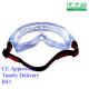19cm * 7cm * 8cm Eye Protection Goggles , Custom PPE Clear Safety Glasses