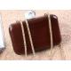 Elegant Ladies Evening Wooden Clutch Bag With Pearl Clasp Style Closure