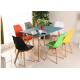 High Back PVC PU Dining Chair , Modern Leather Dining Chairs Scratch Resistant