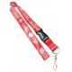 3 Color Cool Red Nylon Neck Key Strap With Colorful Logo J Hook Key Ring