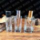 Square Luxury Glass Perfume Bottle 118mm Empty Glass Cosmetic Bottles 1oz