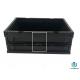 Rectangle 55L Folding Crate Box Collapsible Plastic Storage Boxes With Lids 600*400*285mm