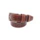 5 Oval Holes Mens Casual Leather Belt With Thick Thread And Decoration