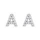 925 Sterling Silver Letter Earring Studs ABC Jewelry Stud Earrings With Rhodium Plated For Women