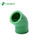 QX Plastic Green 45deg Elbow PPR Pipe Fitting for Hot and Cold Water Plumbing Network