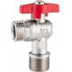 5101A Gas Stove Valve Brass Ball Valve Angle Type DN20 for Heating System Water Supply with Stainless Steel Wall Cover