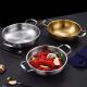 High Quality Silver Stainless Steel Cooker Flat Bottom Cooking Fry Pot Mini Seafood Pot Paella Pans