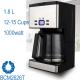 12-15 Cups 1.8L 1000W Digital Programmable timer filter Coffee Maker for home with Stainless steel decoration BCM2626T