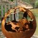 800mm Diameter Rustic Red Outdoor Corten Steel Fireplace Pit Or Customized