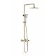 Wall Mounted Square Shower Faucet Set with Single Handle and Round Shower Head Shape