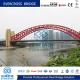 Prefabricated Steel Arch Bridge Magnificent Stability Arched Pedestrian Bridge