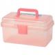 Transparent Colored Lidded Storage Containers , Plastic Craft Box Tongue Groove Construction