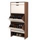 House decoration MDF Shoe Wooden Cabinet Three Layer With One Storage Dawer