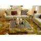 Yellow Hand Tufted Wool Carpet , Handmade Rugs For Living Room Banquet Hall