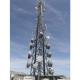 30m 4 Legs Tubular Self Supporting Tower With MW GSM Antenna