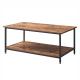 Modern MDF Wood Rectangle Metal Coffee Table For Living Room