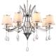 Pewter metal chandelier with lampshade indoor home light fixtures (WH-MI-64)