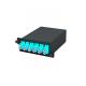 Black MTP MPO Cassettes Module 1MPO To 12LC 12 Fiber OM3 OM4 For Conversion