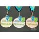 Zinc Alloy Award Coins Medallions Personized Color Filled Smooth Back