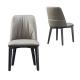 Pleat Leather Ash Wood Italian Style Dining Chairs With Refinement